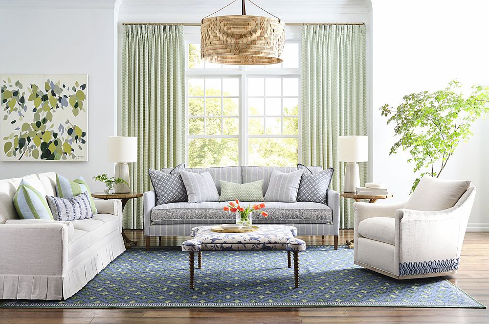 Comfortable, contemporary custom furniture from Taylor King through decorators. See their High Point showroom.