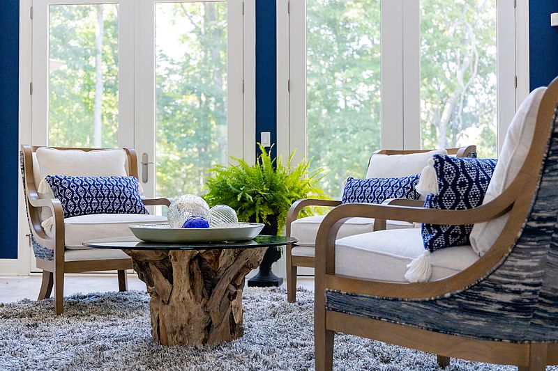 Interior designer worked with her client to produce a beautiful four season room to enjoy the outdoors all year round.
