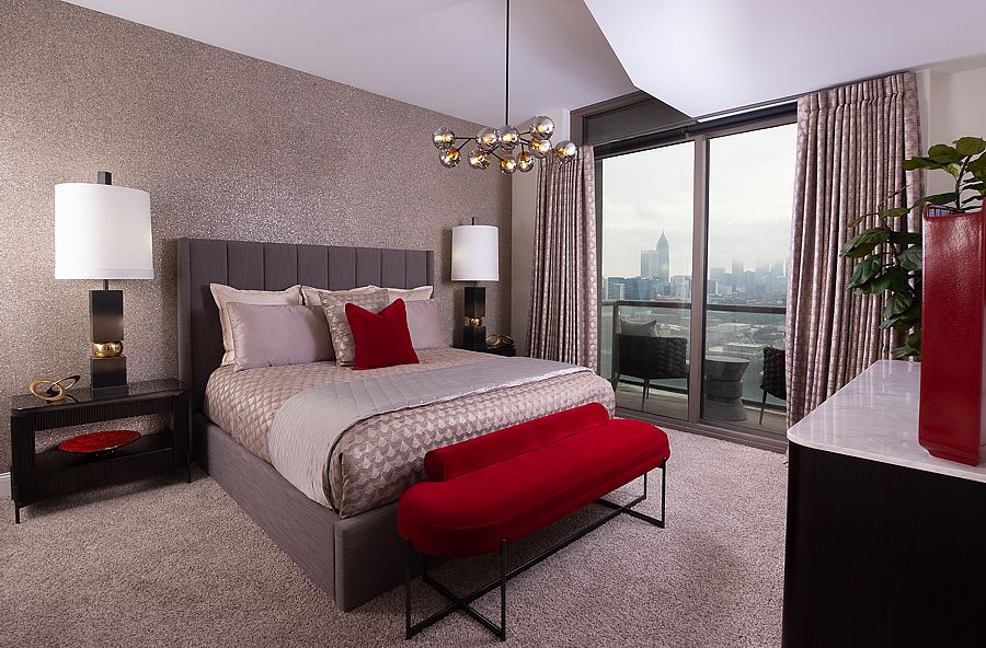 A modern bedroom in shades of Mocha.